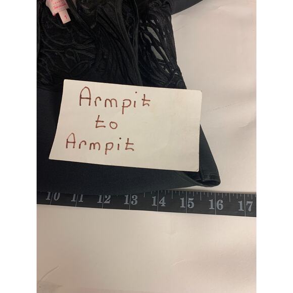 Ted Baker Dress Size 1 (XS) Black Vemma Lace Skater Mini Edgy Sheer Trendy - Picture 8 of 11